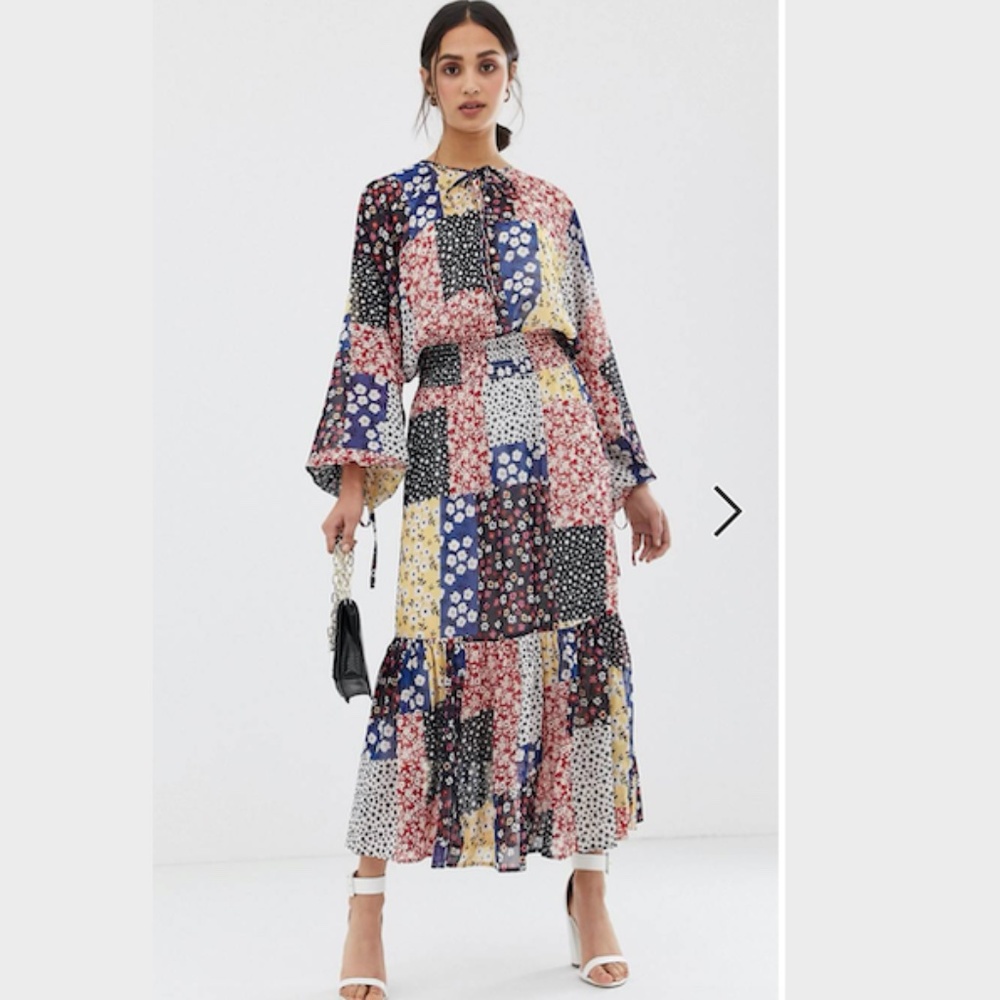 Hold!!! ASOS Design Maxi Dress with Shirred Waist